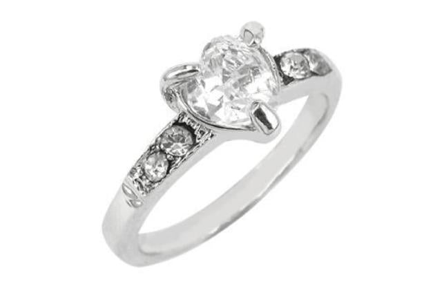 CZ Heart Ring